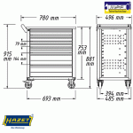 جعبه ابزار چرخ دار هازت