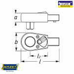 سر جغجغه ضامن دار درایو 1/2 اینچ هازت کد:1-6404 - Image 2