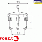 پولی کش کشویی فورزا اسپانیا 7 تن سه شاخ کد:FORZA 2420T - Image 2