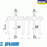 پولی کش دو شاخ کشویی