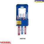 پیچ گوشتی دسته کریستالی 7 عددی وسل ژاپن کد: 6307HS