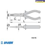 انبر دم باریک یونیور مدل: 506/4G - Image 2